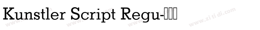 Kunstler Script Regu字体转换